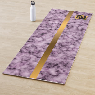 Elegante Elegante Moderne Black Gold Marmor Yogamatte