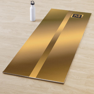 Elegante Elegante Moderne Black Gold Marmor Yogamatte