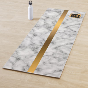 Elegante Elegante Moderne Black Gold Marmor Yogamatte