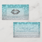 Elegante Elegante Moderne Glitterie Bokeh Lips Visitenkarte (Vorne/Hinten)