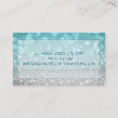 Elegante Elegante Moderne Glitterie Bokeh Lips Visitenkarte (Rückseite)