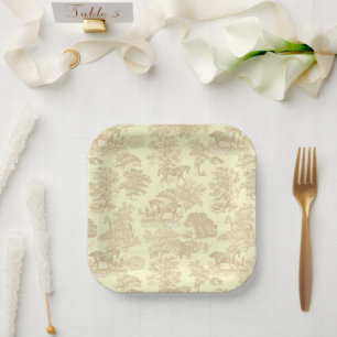 Elegante Elegante Rodelbahn mit Aussicht Pappteller