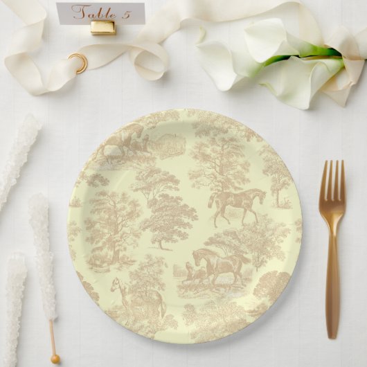 Elegante Elegante Rodelbahn mit Aussicht Pappteller (Hochzeit)