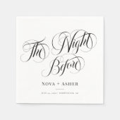 Elegante Eleganz am Abend vor individueller Hochze Serviette (Vorderseite)