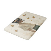 Elegante Eleganz im Schmetterlingstanz Badematte (Schrägansicht)