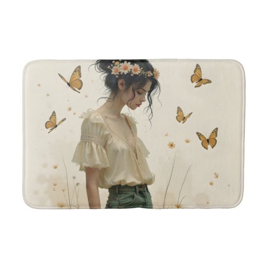 Elegante Eleganz im Schmetterlingstanz Badematte (Vorderseite)
