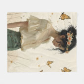 Elegante Eleganz im Schmetterlingstanz Fleecedecke (Vorderseite (Horizontal))