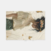 Elegante Eleganz im Schmetterlingstanz Fleecedecke (Vorderseite (Horizontal))