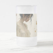 Elegante Eleganz im Schmetterlingstanz Mattglas Bierglas (Mittel)