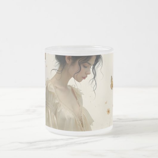 Elegante Eleganz im Schmetterlingstanz Mattglastasse (Mittel)