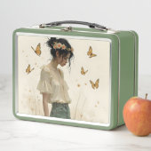 Elegante Eleganz im Schmetterlingstanz Metall Brotdose (Beispiel)