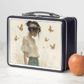 Elegante Eleganz im Schmetterlingstanz Metall Brotdose (Beispiel)