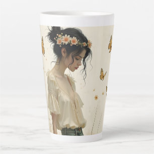 Elegante Eleganz im Schmetterlingstanz Milchtasse
