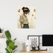 Elegante Eleganz im Schmetterlingstanz Poster (Heimbüro)