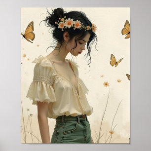 Elegante Eleganz im Schmetterlingstanz Poster
