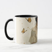 Elegante Eleganz im Schmetterlingstanz Tasse (Links)