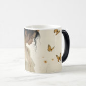 Elegante Eleganz im Schmetterlingstanz Verwandlungstasse (VorderseiteRechts)