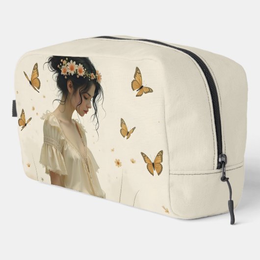Elegante Eleganz im Schmetterlingstanz Waschbeutel (Rechte Ecke)