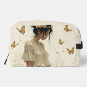 Elegante Eleganz im Schmetterlingstanz Waschbeutel (Rückseite)