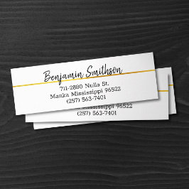 Elegante Eleganz Moderne Imitate Gold Luxus Custom Mini Visitenkarte