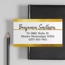 Elegante Eleganz Moderne Imitate Gold Luxus Custom Visitenkarte