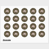 Elegante Elephant Jewels Foto Print Stickers (Blatt)