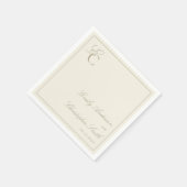 Elegante Elfenbein-Klassische Hochzeit Serviette (Ecke)