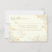 Elegante Elfenbein-Natur-Inspirierte-Antwortkarte RSVP Karte (Vorderseite)