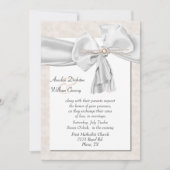 Elegante Elfenbein-Perlen-Hochzeits-Einladung Einladung (Vorderseite)