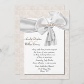 Elegante Elfenbein-Perlen-Hochzeits-Einladung Einladung (Vorne/Hinten)