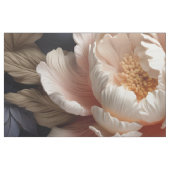 Elegante Elfenbein-Pfingstrosen auf Mitternachtsbl Stoff (Fat Quarter (45,7 x 55,9 cm))