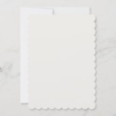 Elegante Elfenbein-Schellack-Foto Save The Date (Rückseite)