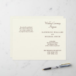 Elegante Elfenbein- und Creme-Minimal-Hochzeitspro