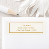 Elegante Elfenbein- und Goldfresser-Rücksendeadres (Insitu)