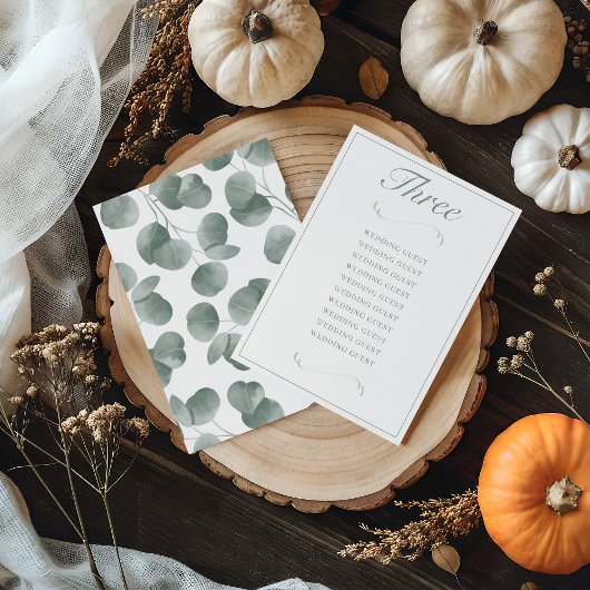 Elegante Elfenbein- und Sage-Hochzeitkarten