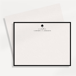 Elegante Elfenbein- und Schwarzeichen-Schreibwaren Save The Date