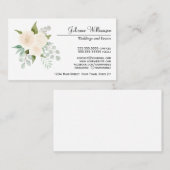 Elegante Elfenbeinküste oder Pfirsichfarbene Rose Visitenkarte (Vorne/Hinten)