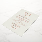 Elegante Elfenbeinküste & Rose Folieneinladung (Gedreht)