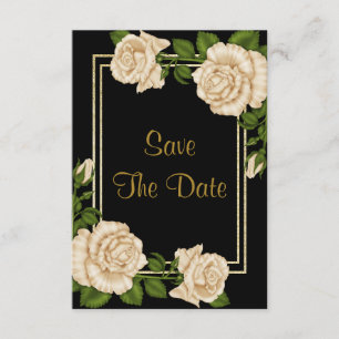 Elegante Elfenbeinküste Rose & Gold Glitzer Save t The Date