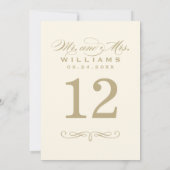 Elegante Elfenbeinküste und Gold Script-Hochzeitss Einladung (Rückseite)