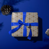Elegante Elfenbeinküste und Gold Snowflake Weihnac Geschenkpapier