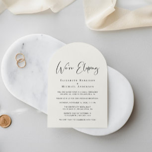 Elegante Elopement Einladung