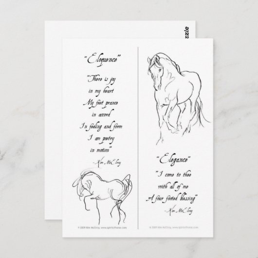 Elegante Eloquent Lesezeichen Postkarte (Vorne/Hinten)