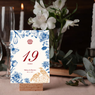 Elegante Elster-Chinesische Hochzeitstisch-Nummer Tischnummer