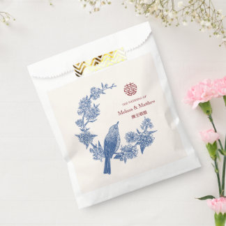 Elegante Elster-Doppel-Xi-chinesische Hochzeit Geschenktütchen