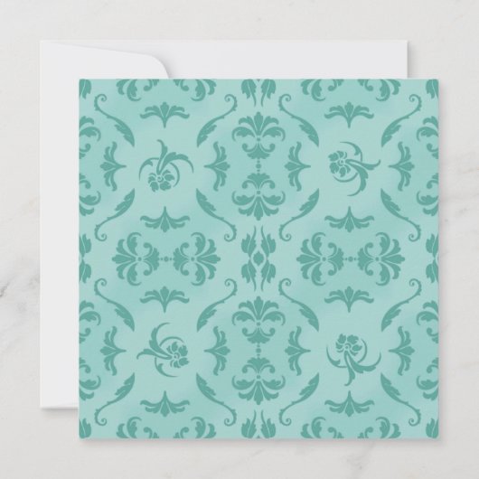 ELEGANTE EMBOSS DRUCKDRUCK GRÜNE WEDD EINLADUNG (Rückseite)