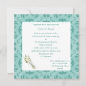 ELEGANTE EMBOSS DRUCKDRUCK GRÜNE WEDD EINLADUNG (Vorderseite)