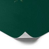 Elegante Emerald & Gold-Feier zum Hochzeitsfest Poster (Ecke)