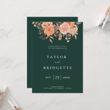 Elegante Emerald Green Floral Hochzeit im Herbst W