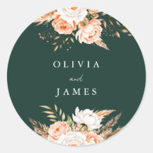 Elegante Emerald Green Floral Hochzeit im Herbst W